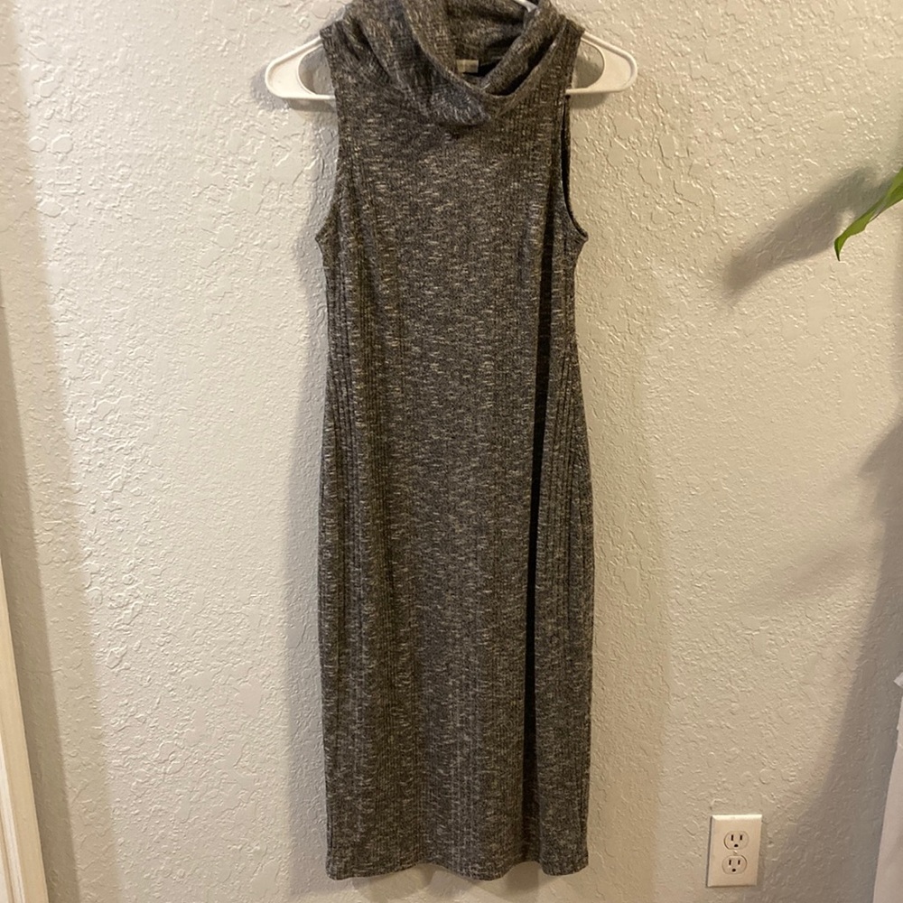 Sweater dress with turtle neck